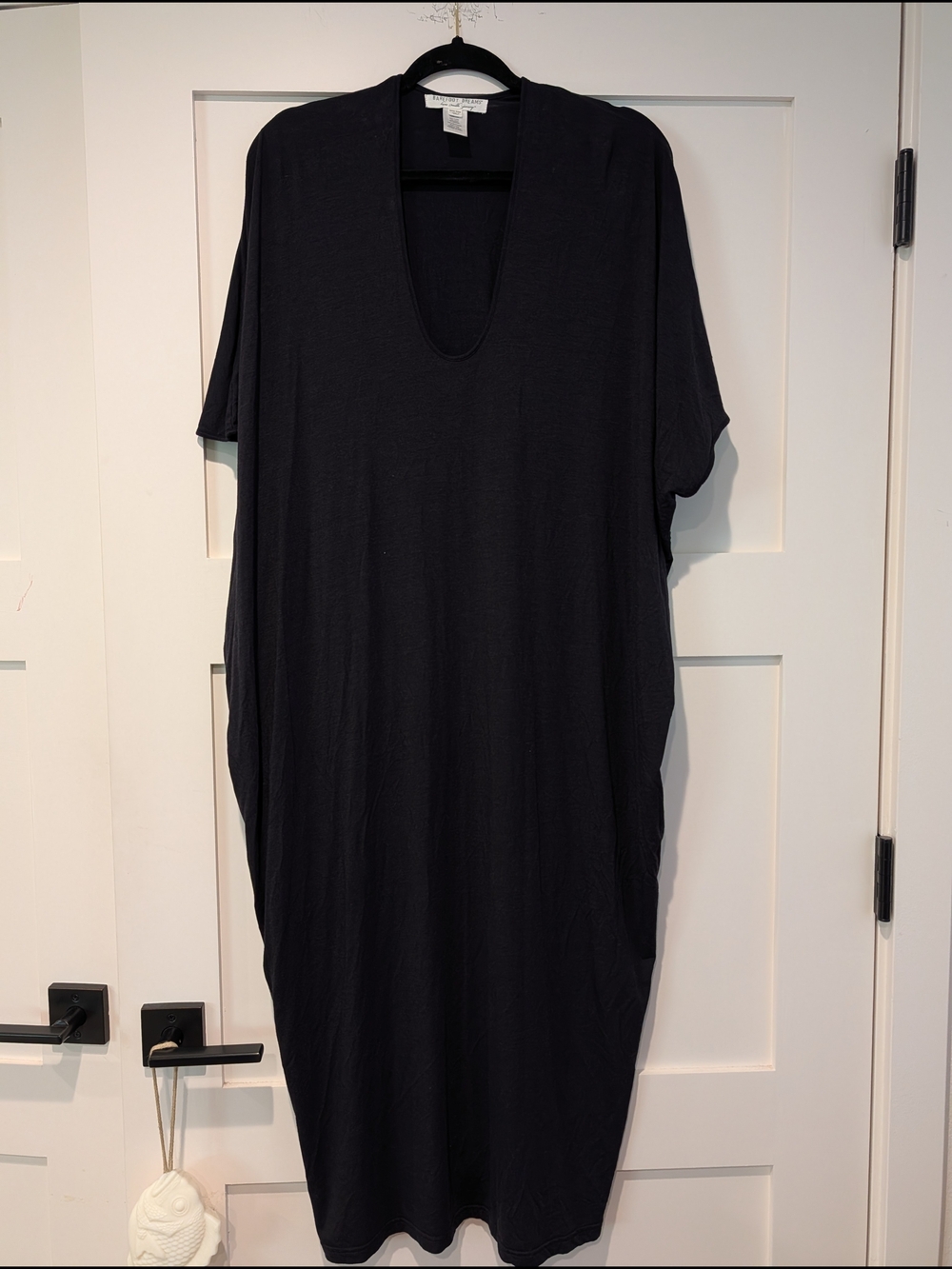 Barefoot Dreams Black V-Neck Oversized Kaftan